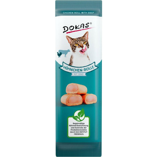 Dokas Cat Snack Hühnchen-Rolle 10g (32 Stück)