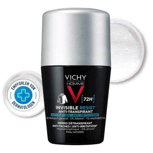 Vichy Homme Deo Roll-on 72h Anti-Flecken Invisible