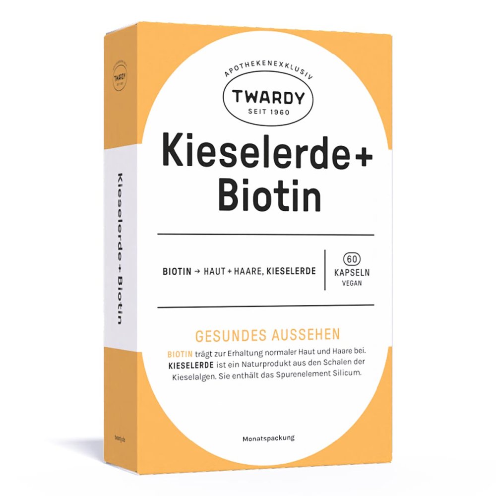 Twardy Kieselerde + Biotin Kapseln vegan