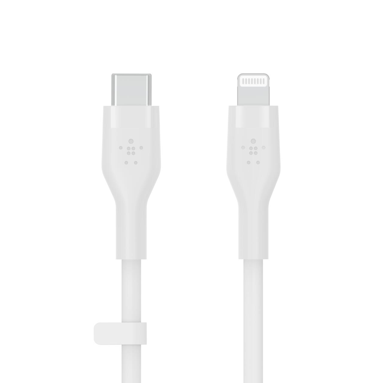 Belkin BoostCharge Flex USB-C Kabel mit Lightning Connector (3m, Weiß)