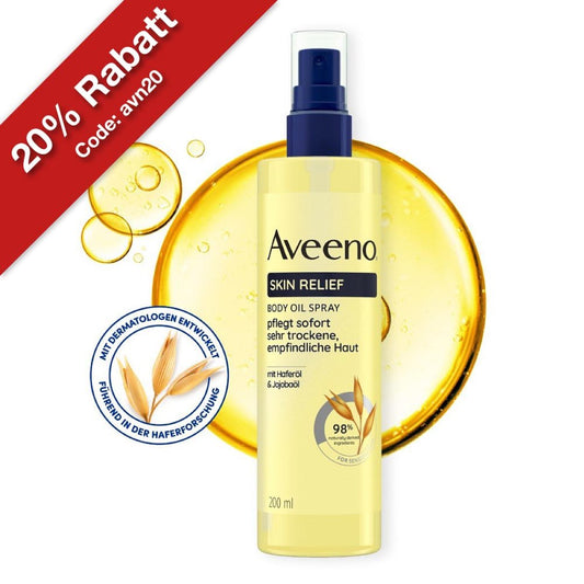 Aveeno Skin Relief KÃ¶rperÃ¶l-Spray mit HaferÃ¶l & JojobaÃ¶l