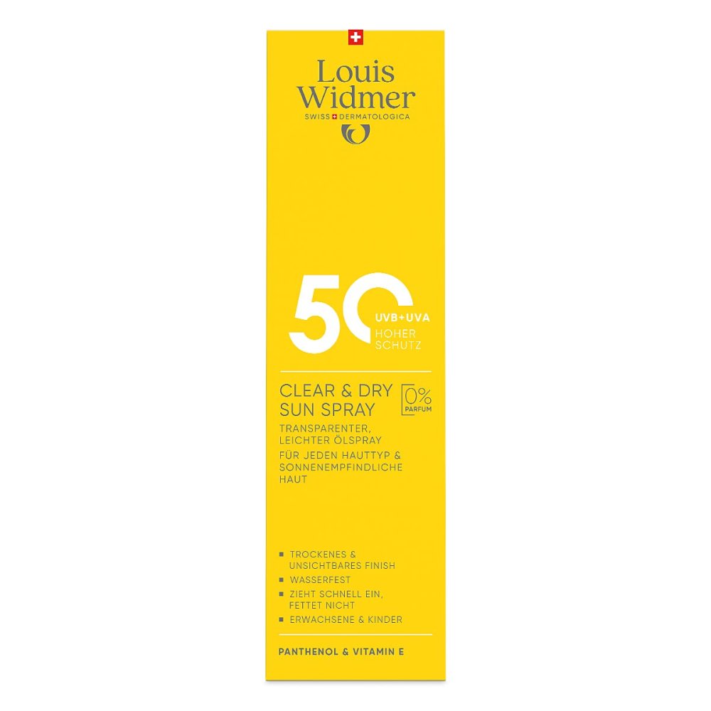 Louis Widmer Clear & Dry Sun Spray 50 unparfÃ¼miert