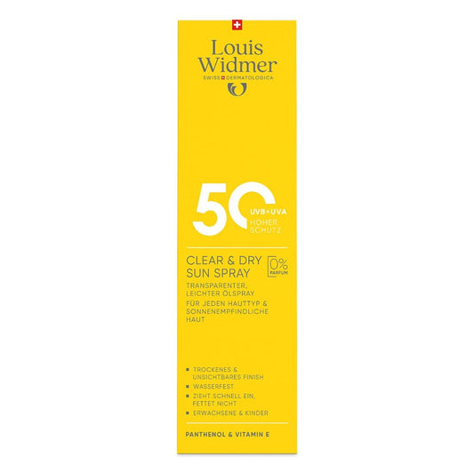 Louis Widmer Clear & Dry Sun Spray 50 unparfÃ¼miert