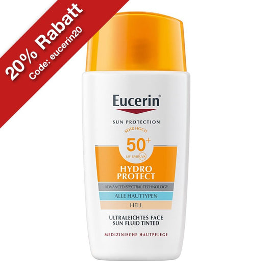 Eucerin Sun Fluid Hydro Protect Face getÃ¶nt Hell LSF 50+