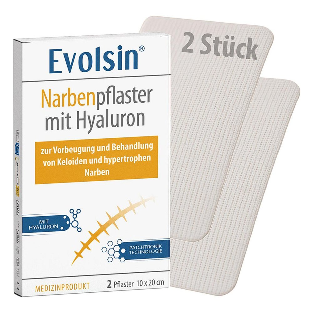 Evolsin Narbenpflaster mit Hyaluron 10x20 cm
