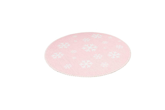 Bambini 400 Rosa Teppich Ø 160cm RUND | Kinderteppich | Flachflor