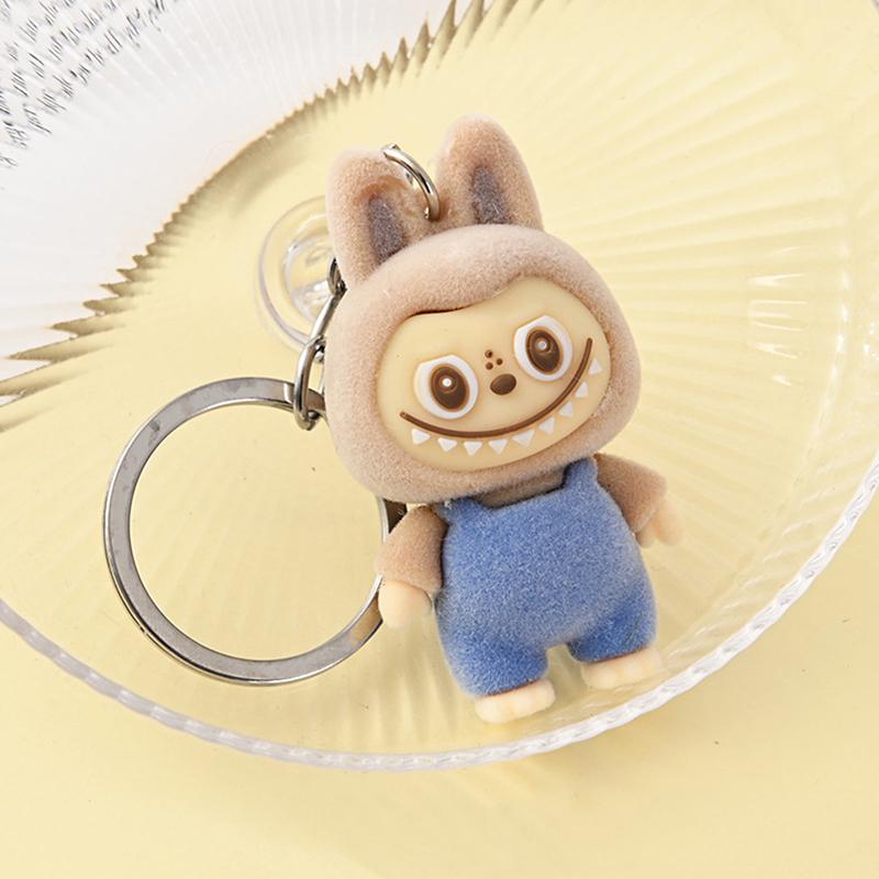 Beflockung Puppe süße Anhänger kreative Cartoon Schlüsselanhänger Handy Kette Tasche Anhänger Geschenke