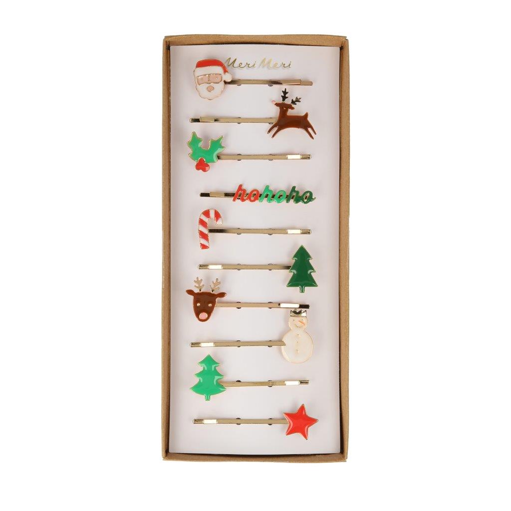 Weihnachts Haarklemmen Emaille