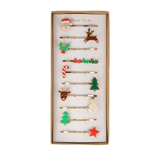 Weihnachts Haarklemmen Emaille