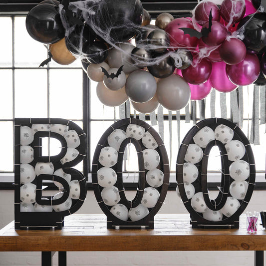 Centerpiece BOO Halloween mit Ballons