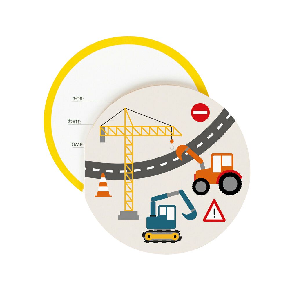 Baustelle Einladungen rund
