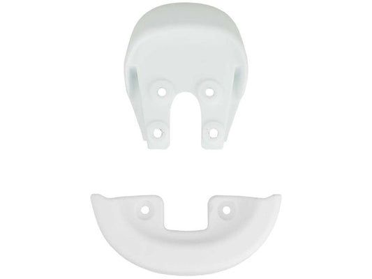 QU-AX Sattelschutzecke &amp; Griff (integriert) ohne Loch für QU-AX Luxus, Trial, Muni-Sättel, weiss