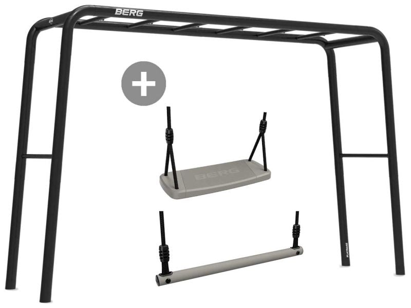 BERG PlayBase Large TT Black inkl. Schaukelsitz und Trapez
