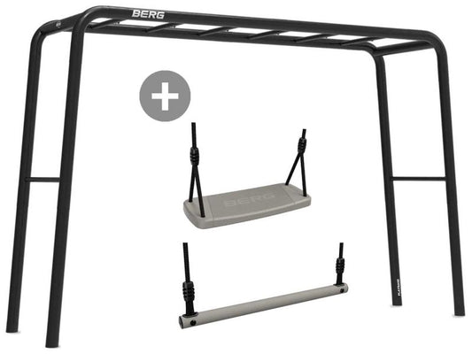 BERG PlayBase Large TT Black inkl. Schaukelsitz und Trapez