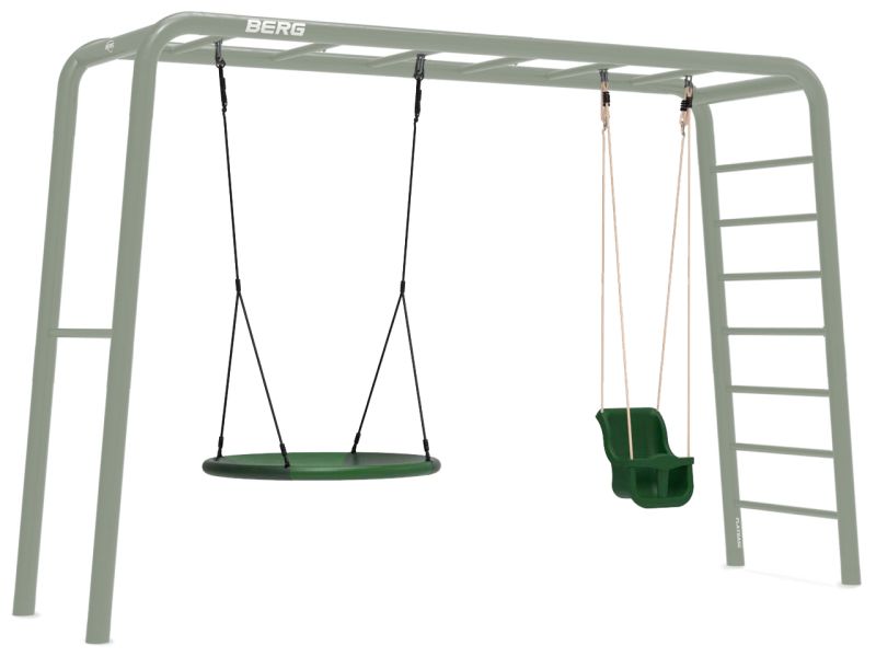 BERG PlayBase Large TL Grün inkl. Babysitz und Nestschaukel