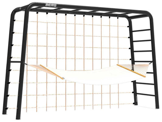 BERG PlayBase Large TL Black inkl. Kletternetz und Hängematte