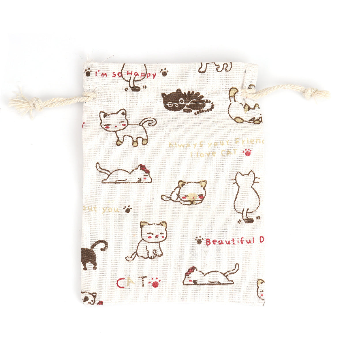 Stoffbeutel mit Katzenmotiven