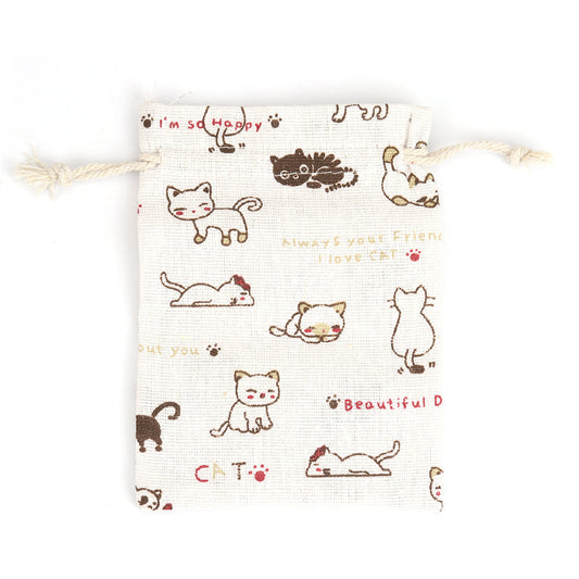 Stoffbeutel mit Katzenmotiven