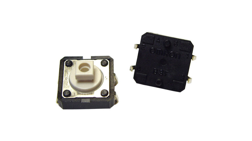 Taster B3F-4050, 1 x ein, Tastknopflänge 4 mm, Rechteckig