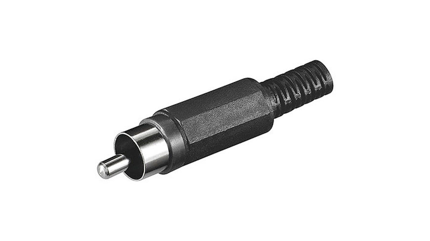 Cinch-Stecker, schwarz