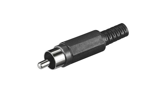 Cinch-Stecker, schwarz