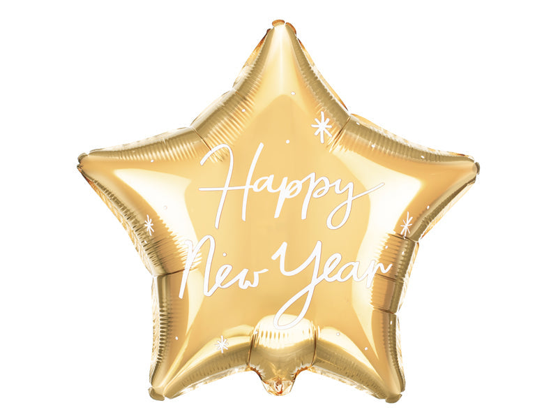 Folienballon Happy New Year Stern