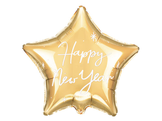 Folienballon Happy New Year Stern