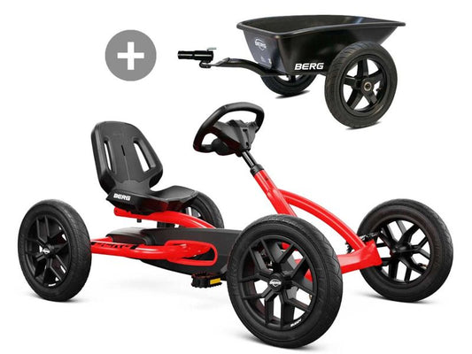 BERG Buddy Redster 2.0 Pedal-Gokart mit Anhänger