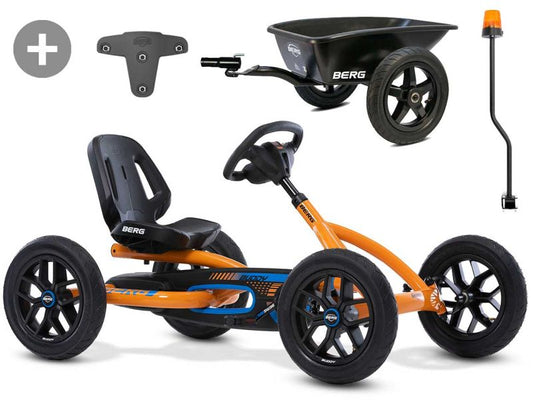 BERG Buddy B-Orange 2.0 Kommunal mit Anhänger, Rundumlicht und Soundbox