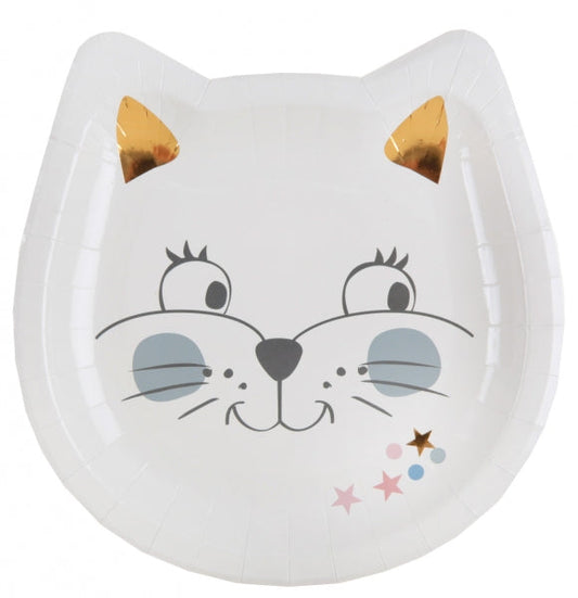 Katzenparty Pappteller