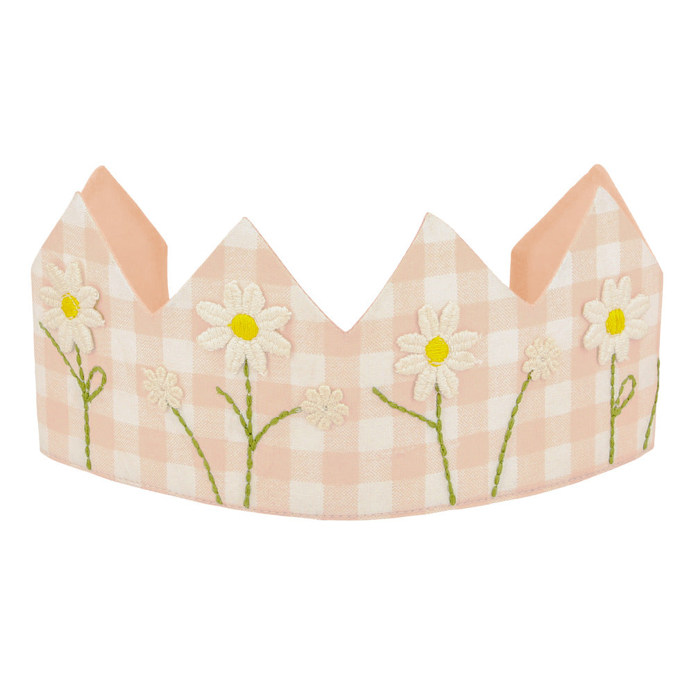 Stoffkrone mit Blumen