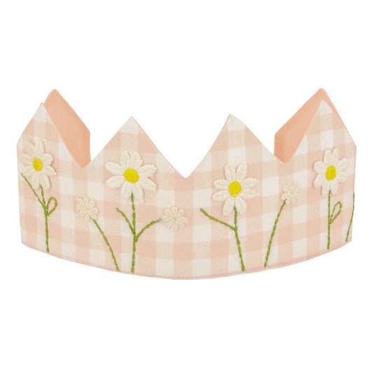 Stoffkrone mit Blumen
