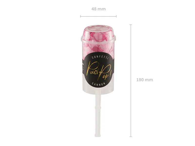 Push Up Konfettikanone rosa