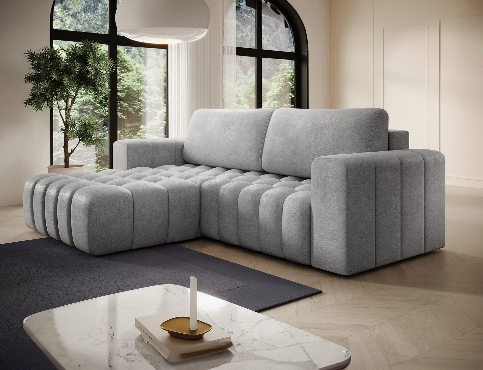 Bonett Ecksofa mit Schlaffunktion - Modernes Design und unvergleichlicher Komfort für Ihr Wohnzimmer