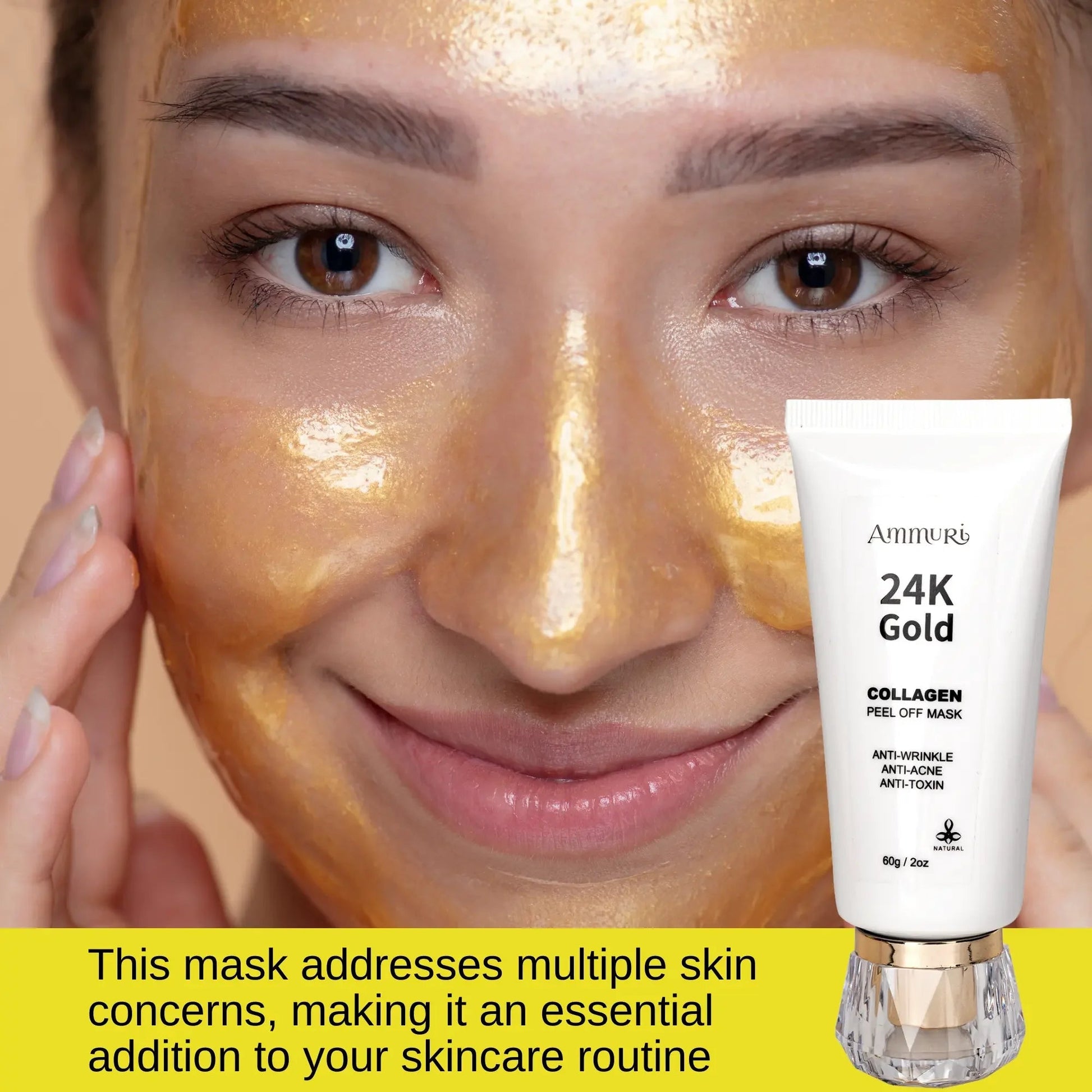 Ammuri Beauty 24K Gold Peel Off Mask for Radiant Skin
