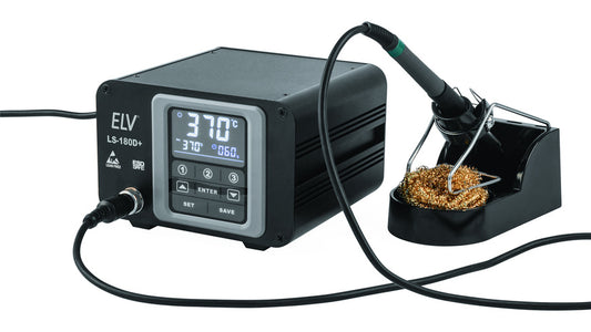 ELV Lötstation LS-180D+ mit 180 W Leistung, ESD-gerecht, Touchbedienung