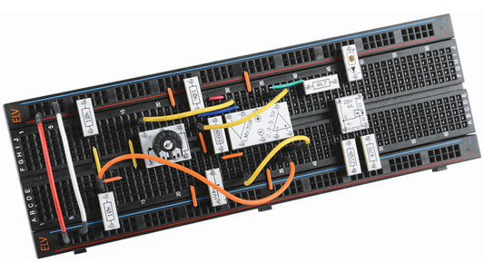 ELV Steckplatine/Breadboard mit 830 Kontakten, schwarze ELV-Version