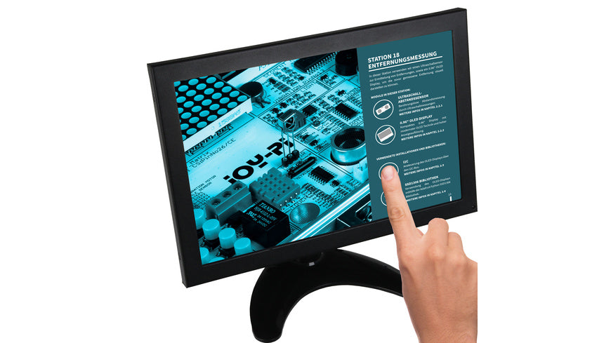 Joy-IT Touchscreen-Monitor RB-LCD-10-2, 10,1"-IPS-Display, Metallgehäuse, geeignet für Raspberry Pi