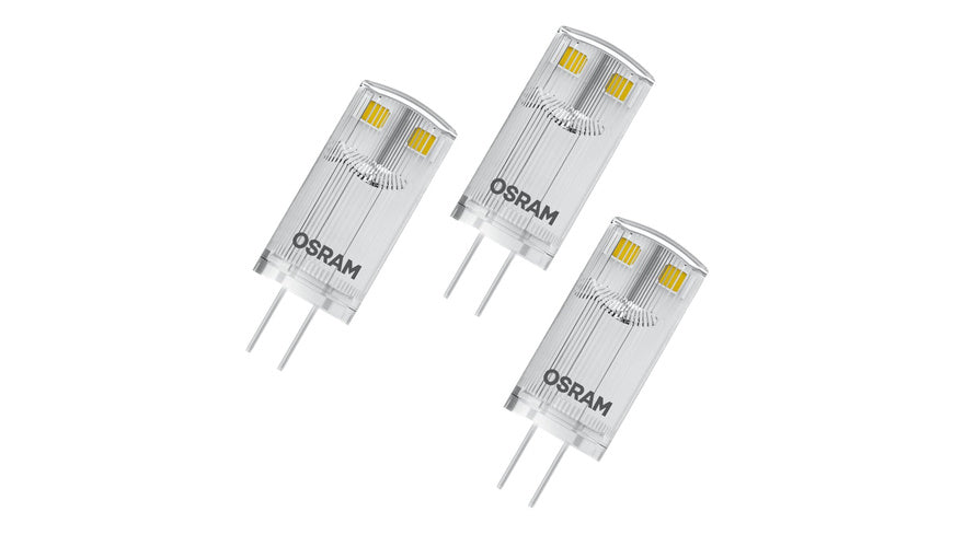 OSRAM 3er-Set 0,9-W-LED-Lampe T12, G4, 100 lm, warmweiß, 12 V