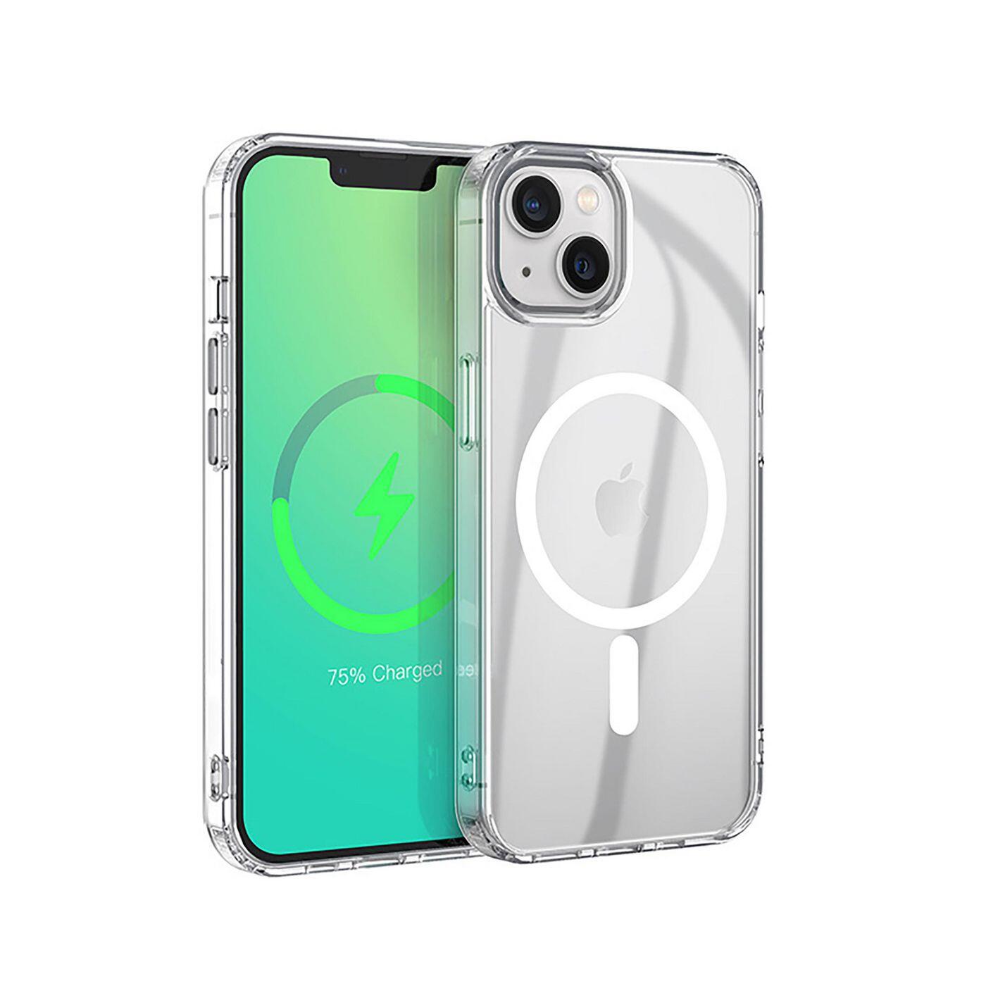 eSTUFF Berlin Magnetic Hybrid Case für das iPhone 14 Plus - Clear