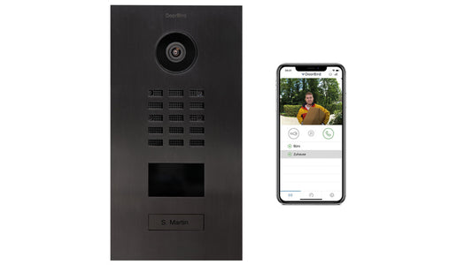 DoorBird Smart Home IP Video Türstation D2101V, Edelstahl, PVD-beschichtet in Titan-Optik