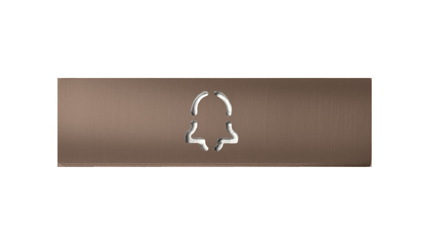 DoorBird Klingelschild mit Glockensymbol für Türstationen D21x, Edelstahl, PVD-beschichtet in Bronze-Optik