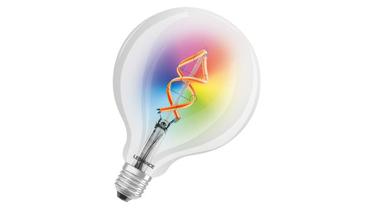 LEDVANCE SMART+ WiFi 4,5-W-LED-Lampe GLOBE125, E27 , 300 lm, RGBW, 2700-6500 K, dimmbar, Alexa, App