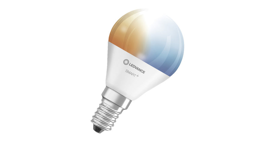 LEDVANCE SMART+ WiFi 4,9-W-LED-Lampe P40, E14, 470 lm, Tunable White, dimmbar, Alexa, App