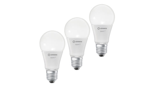 LEDVANCE 3er-Set SMART+ WiFi 14-W-LED-Lampe A100, E27, 1521 lm, warmweiß, 2700 K, dimmbar, App