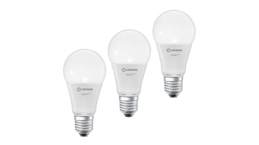 LEDVANCE 3er-Set SMART+ WiFi 9,5-W-LED-Lampe A75, E27, 1055 lm, warmweiß, 2700 K, dimmbar, App