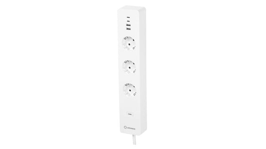 LEDVANCE SMART+ WiFi MULTI POWER SOCKET / Schalt-Mess-Steckdosenleiste, 4 USB-Ports, 3680 W / 16 A