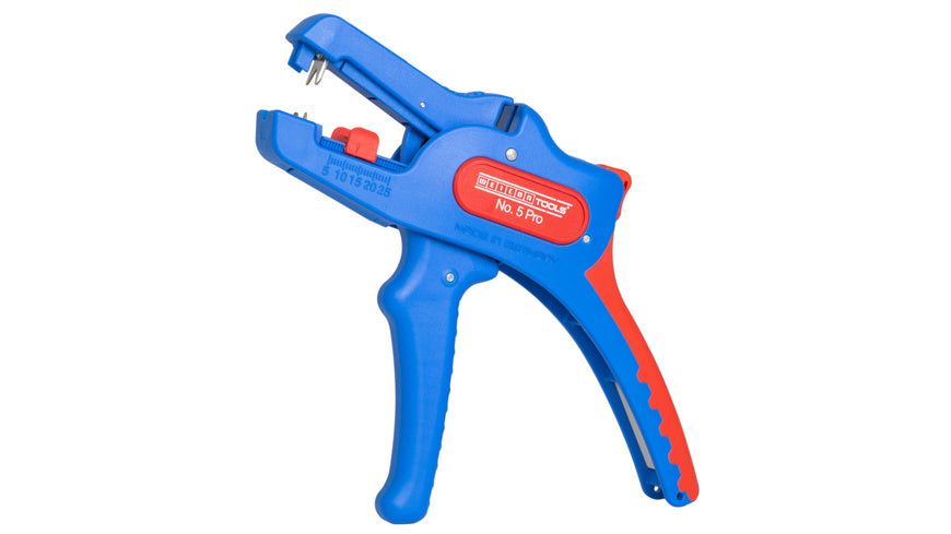 Weicon Abisolierzange No. 5 Pro für Rundkabel,  0,2 - 16 mm², blau/rot