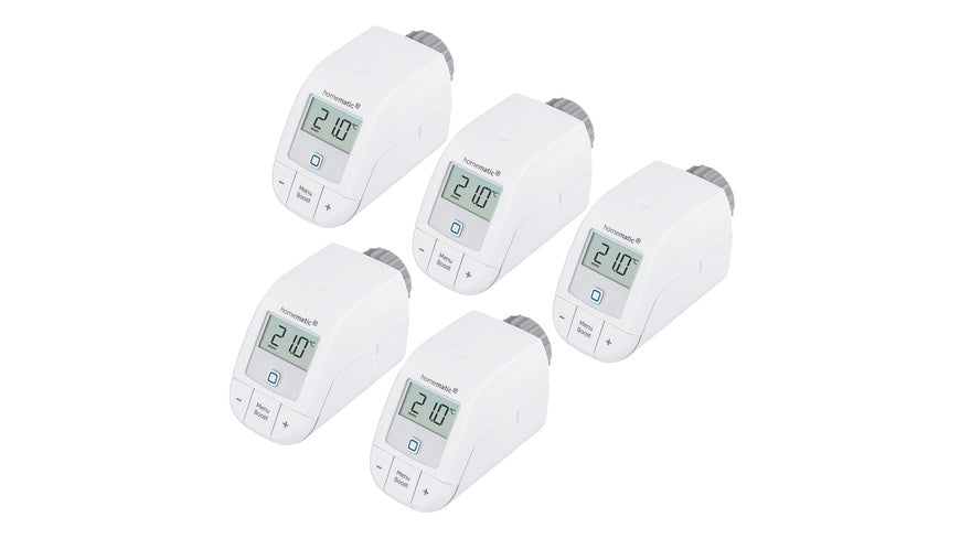 Homematic IP Smart Home 5er-Set Heizkörperthermostat - basic HmIP-eTRV-B-2