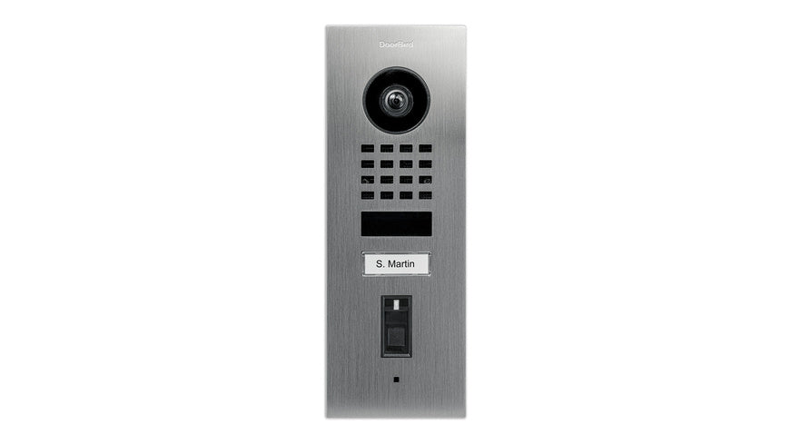 DoorBird Smart Home IP Video Türstation D1101FV Unterputz, Edelstahl V4A, mit Fingerabdruckleser, WLAN